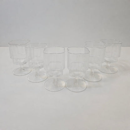 Lot de 6 verres à pied Trèfle