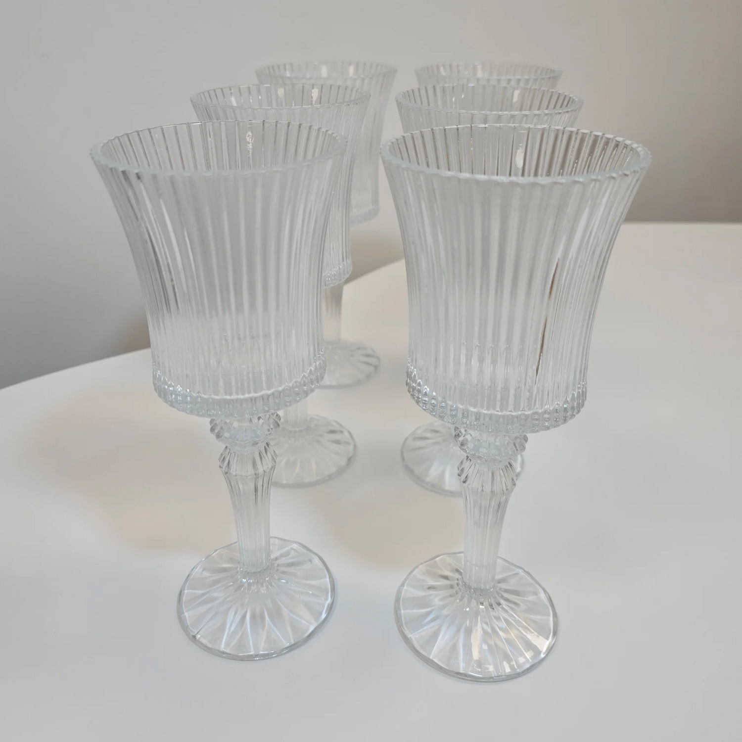 Lot de 6 Verres à pieds Lines élegance - Happymuzdeco