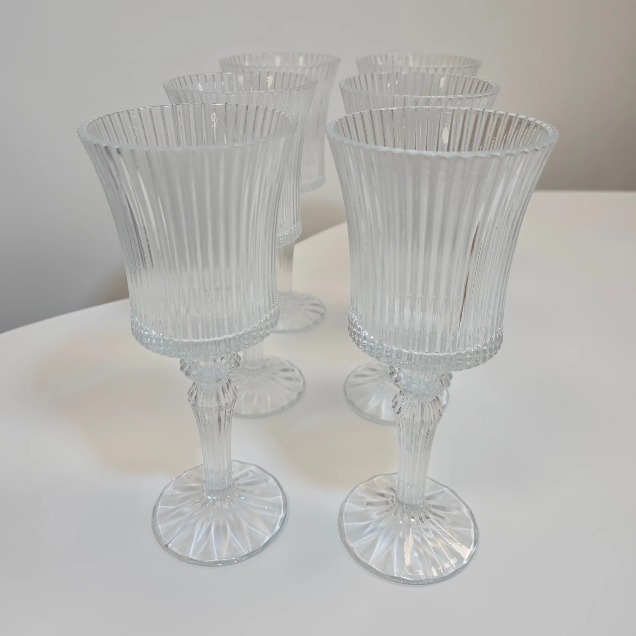 Lot de 6 Verres à pieds Lines élegance - Happymuzdeco