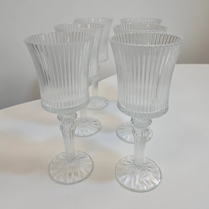 Lot de 6 Verres à pieds Lines élegance - Happymuzdeco