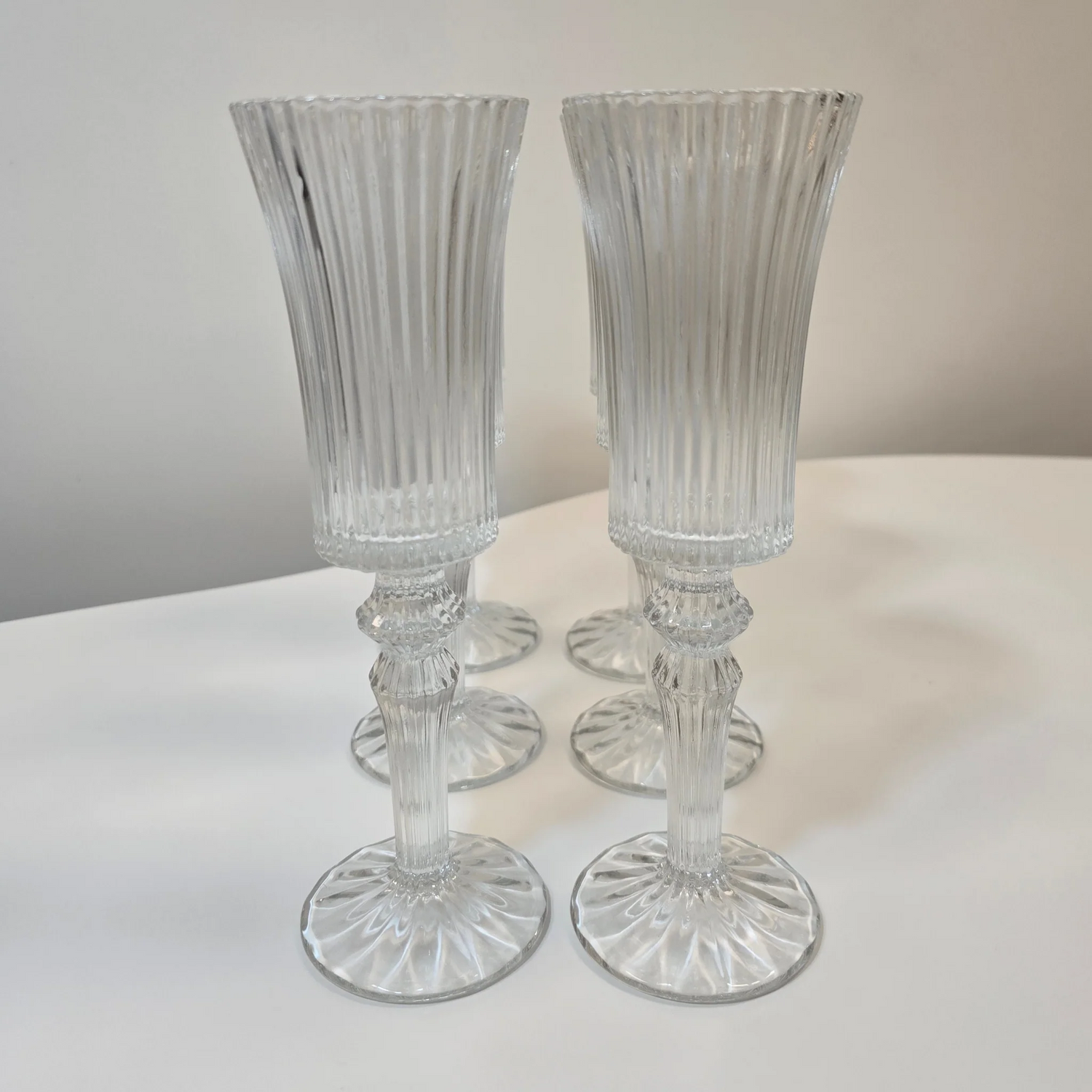 Lot de 6 Verres à pieds Lines élegance Allongé - Happymuzdeco