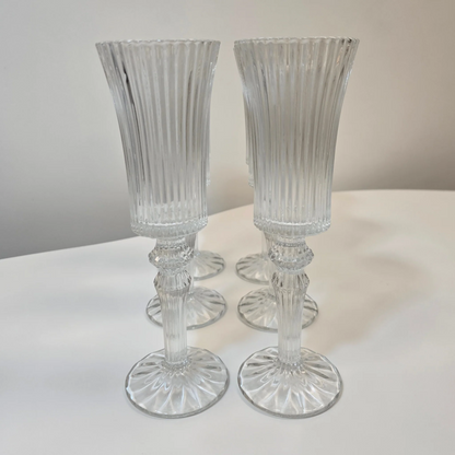 Lot de 6 Verres à pieds Lines élegance Allongé - Happymuzdeco