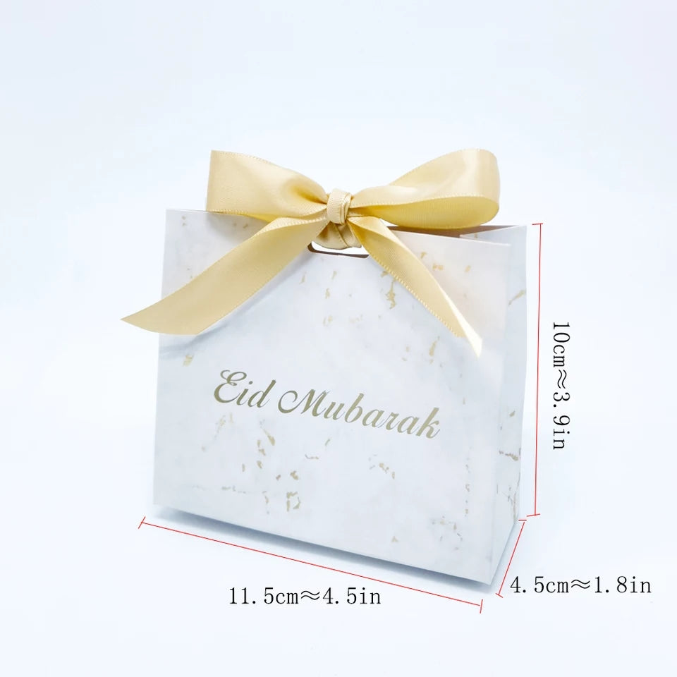 Sacs / boîtes à friandises Eid Mubarak Bleus