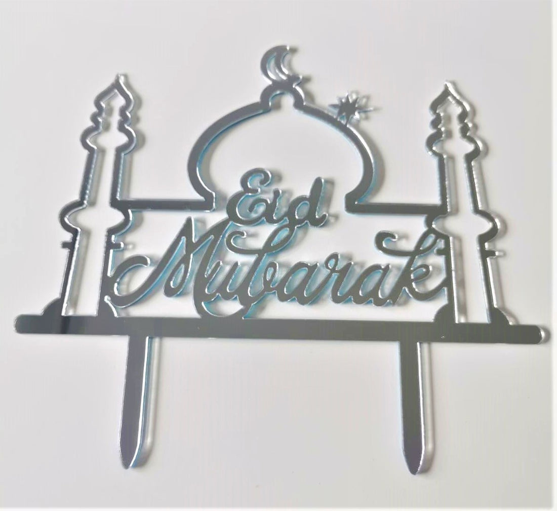 Cake Topper Eid Mubarak plexi modèle 11 - Happy Muz Deco