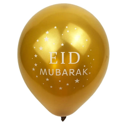 Ballons métallisés Eid Mubarak x 5