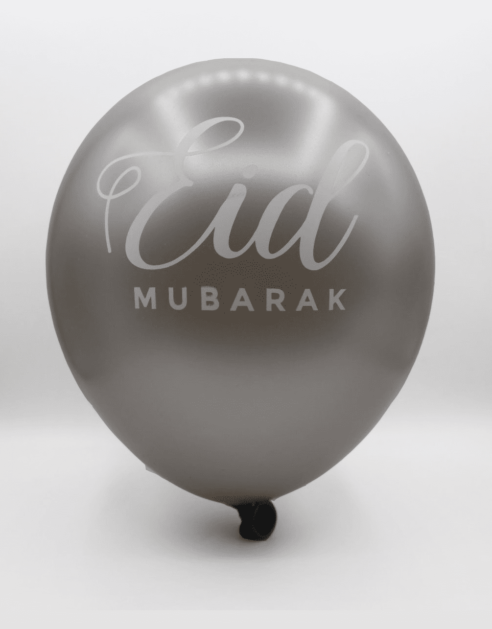 Ballons métallisés Eid Mubarak Italique Argent