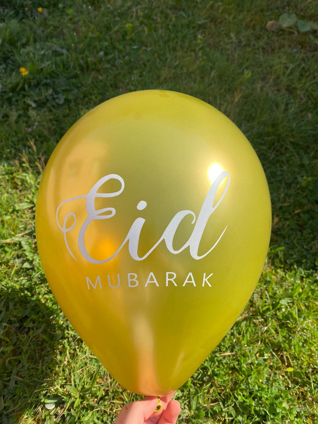 Ballons métallisés Eid Mubarak Italique Doré