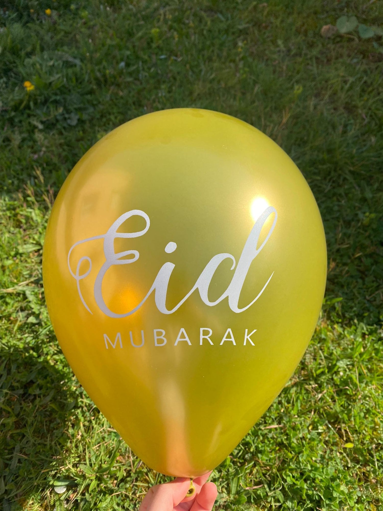 Ballons métallisés Eid Mubarak Italique Doré