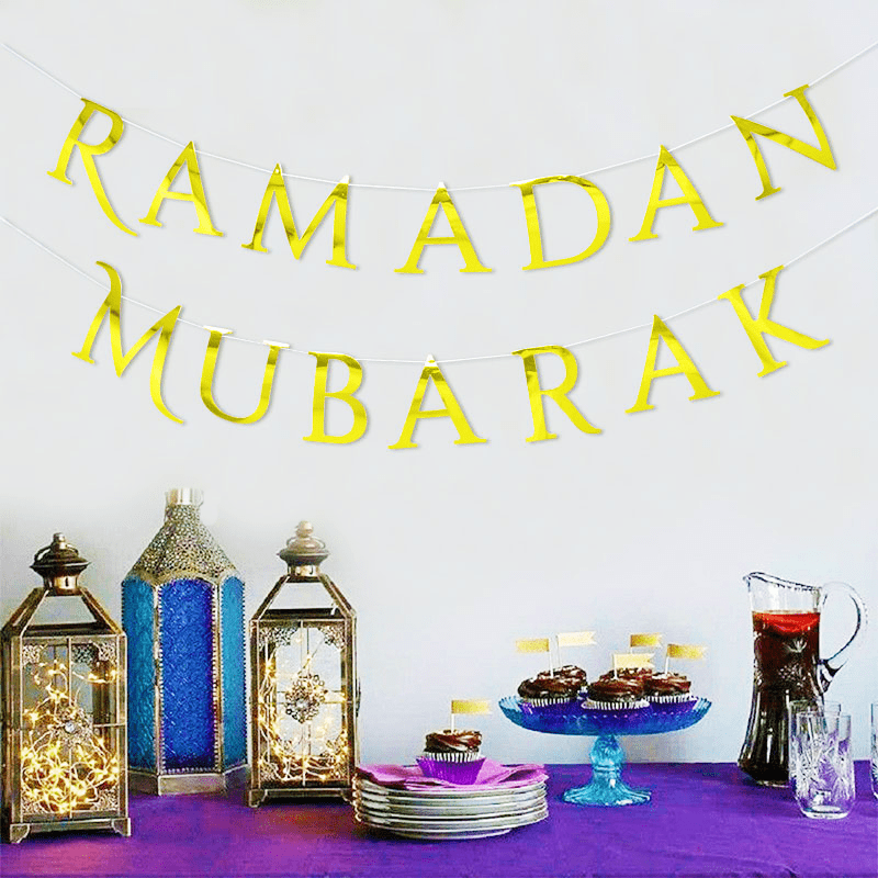 Banderole brillante Ramadan Mubarak Dore B
