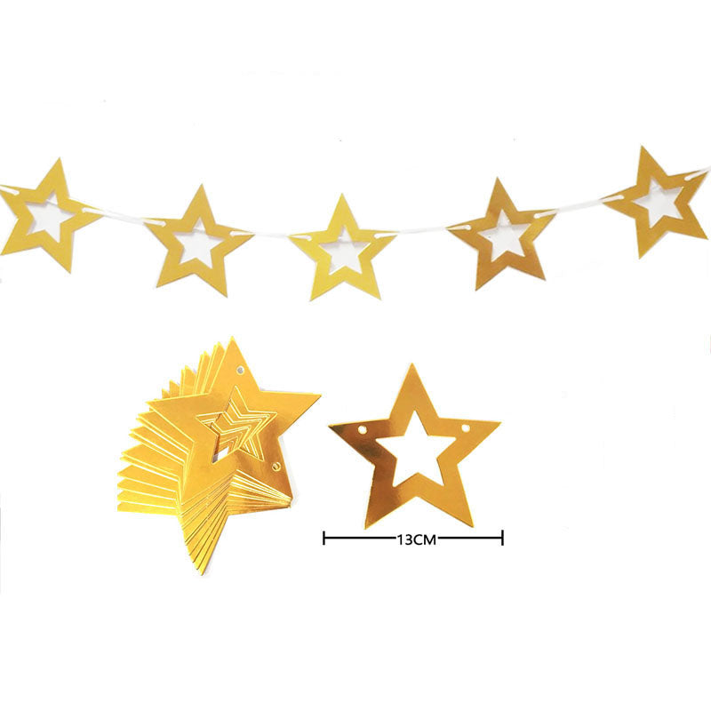 Banderole étoilée brillante - Doré - Happy Muz Deco