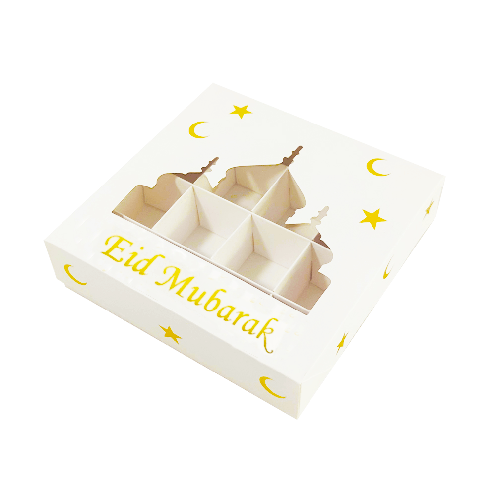 boite a gateaux blanc deco decoration eid mubarak ramadan 2022
