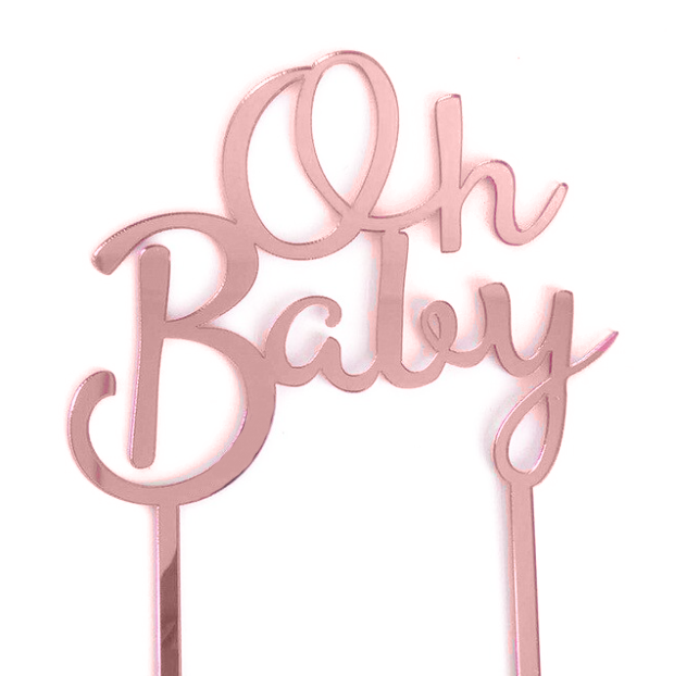 Cake topper Oh Baby Rose
