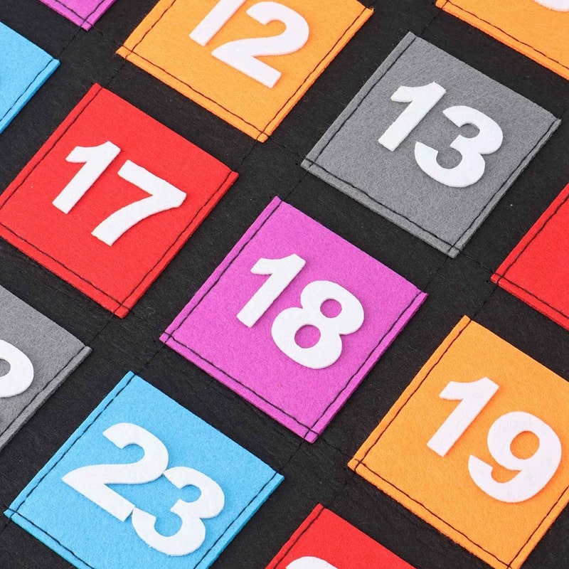 calendrier noir multicolors deco decoration ramadan 2022