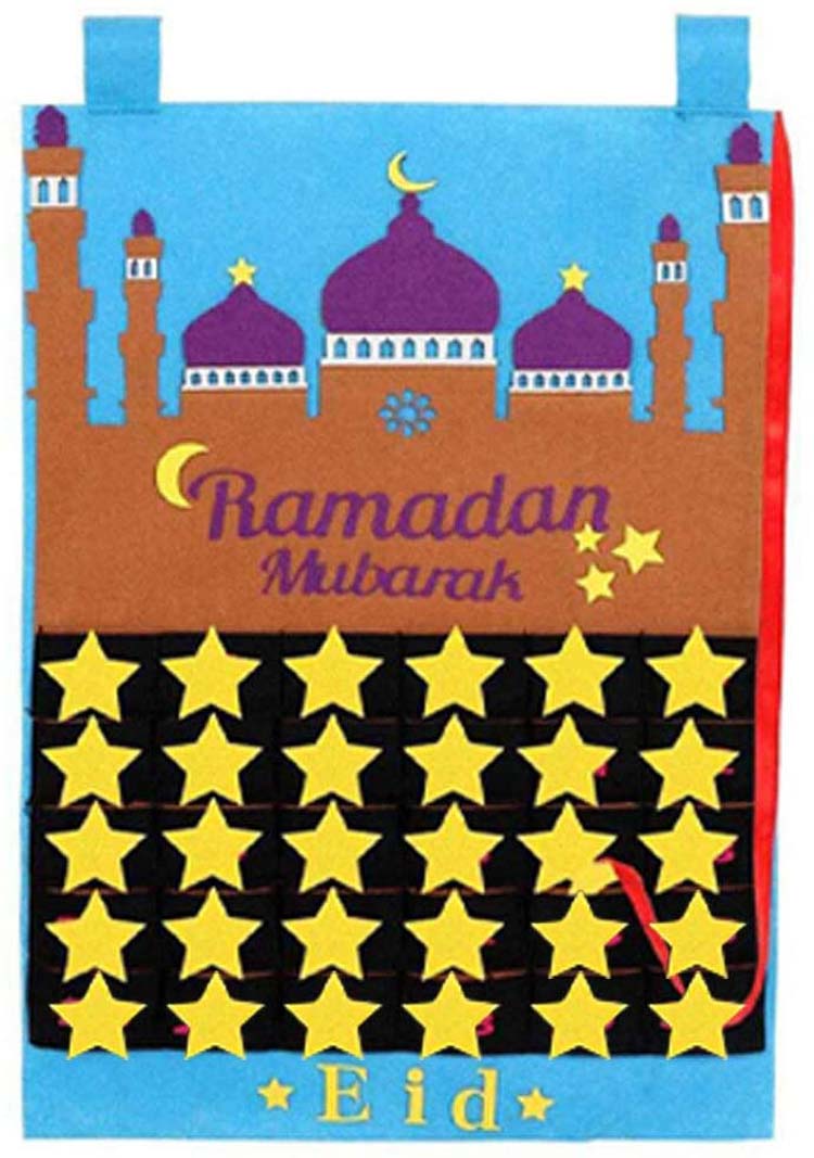 calendrier etoile du ramadan bleu | Ramadan Calendar | Ramadan Quiz | Kids games