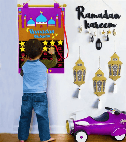 calendrier etoile du ramadan violet | Ramadan Calendar | Ramadan Quiz | Kids games