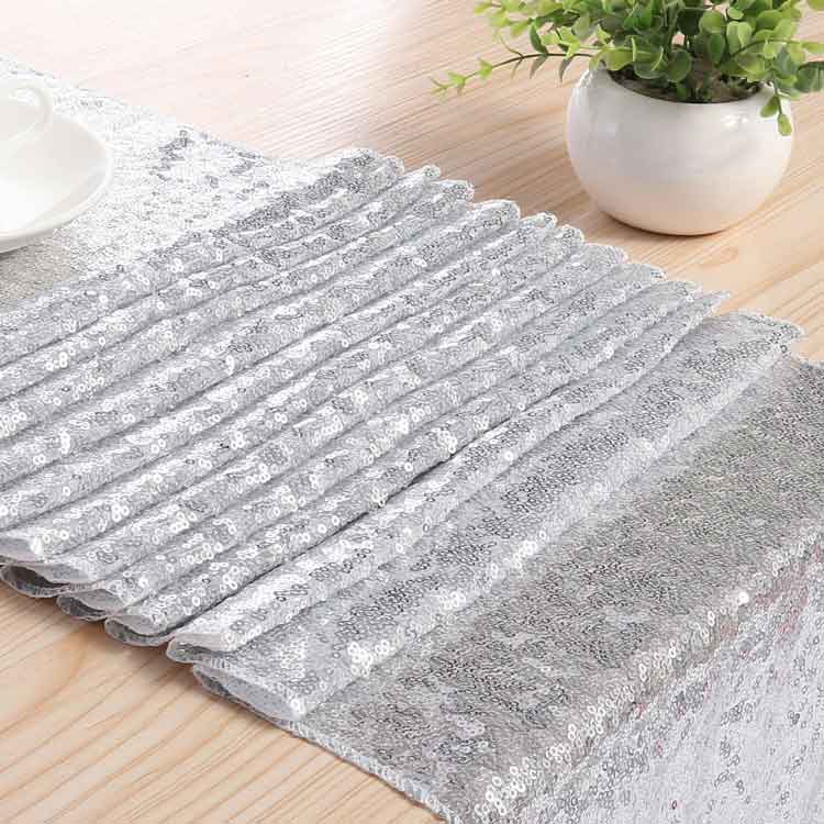 chemin de table sequin argent deco decoration eid mubarak ramadan 2022 - Happy Muz Deco