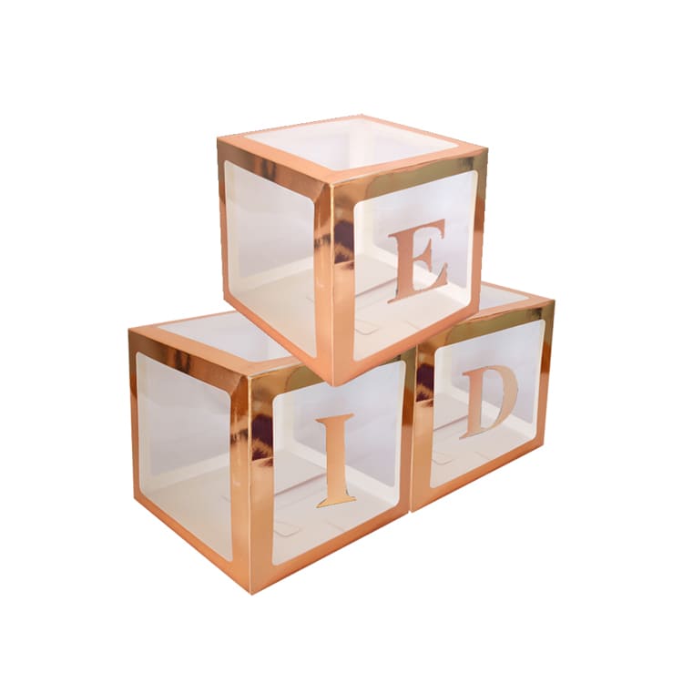 Cubes a ballons Rose | Eid Mubarak Decoration | Ballon decor | Eid Mubarak ballons - Happy Muz Deco