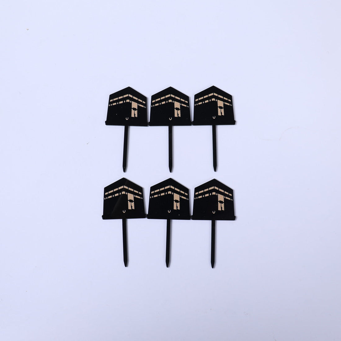 Cupcake topper Kaaba - Noir et Doré - Happy Muz Deco