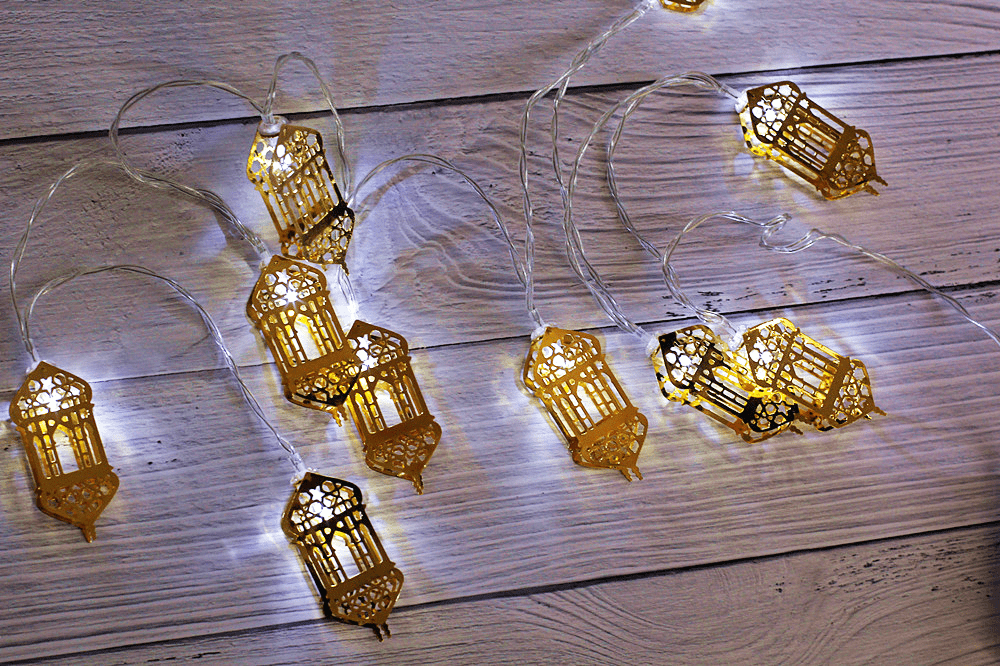 Guirlande lumineuse lanterne LED blanche Dore A