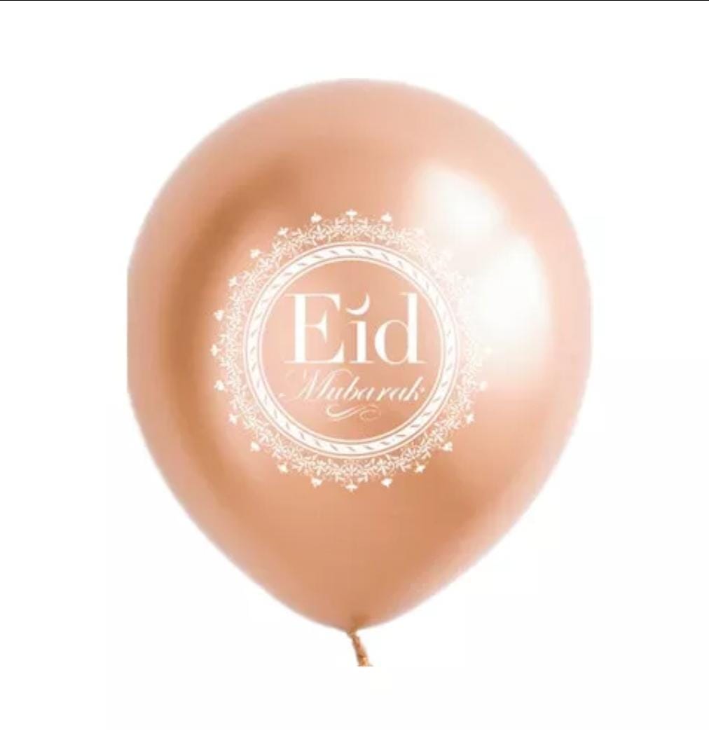 Ballons métallisés Eid Mubarak x 5
