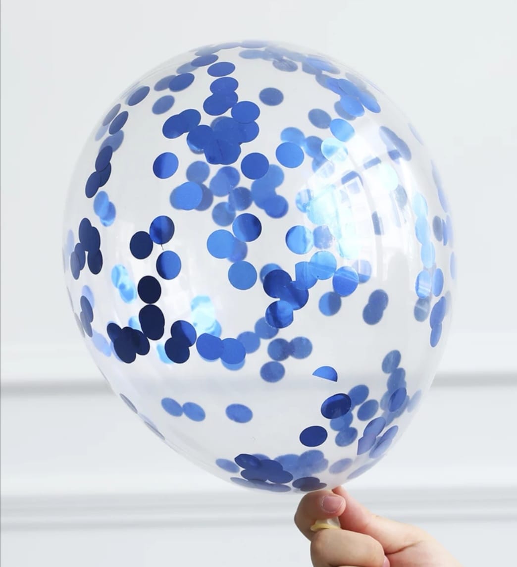Ballons confettis x5 – Happy Muz Deco