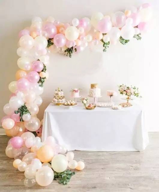 White Pink &amp;amp; Peach Balloon Arch Kit (115 Balloons)