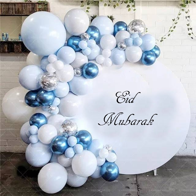 Kit arche à ballons Bleu (107 Ballons) - Happy Muz Deco