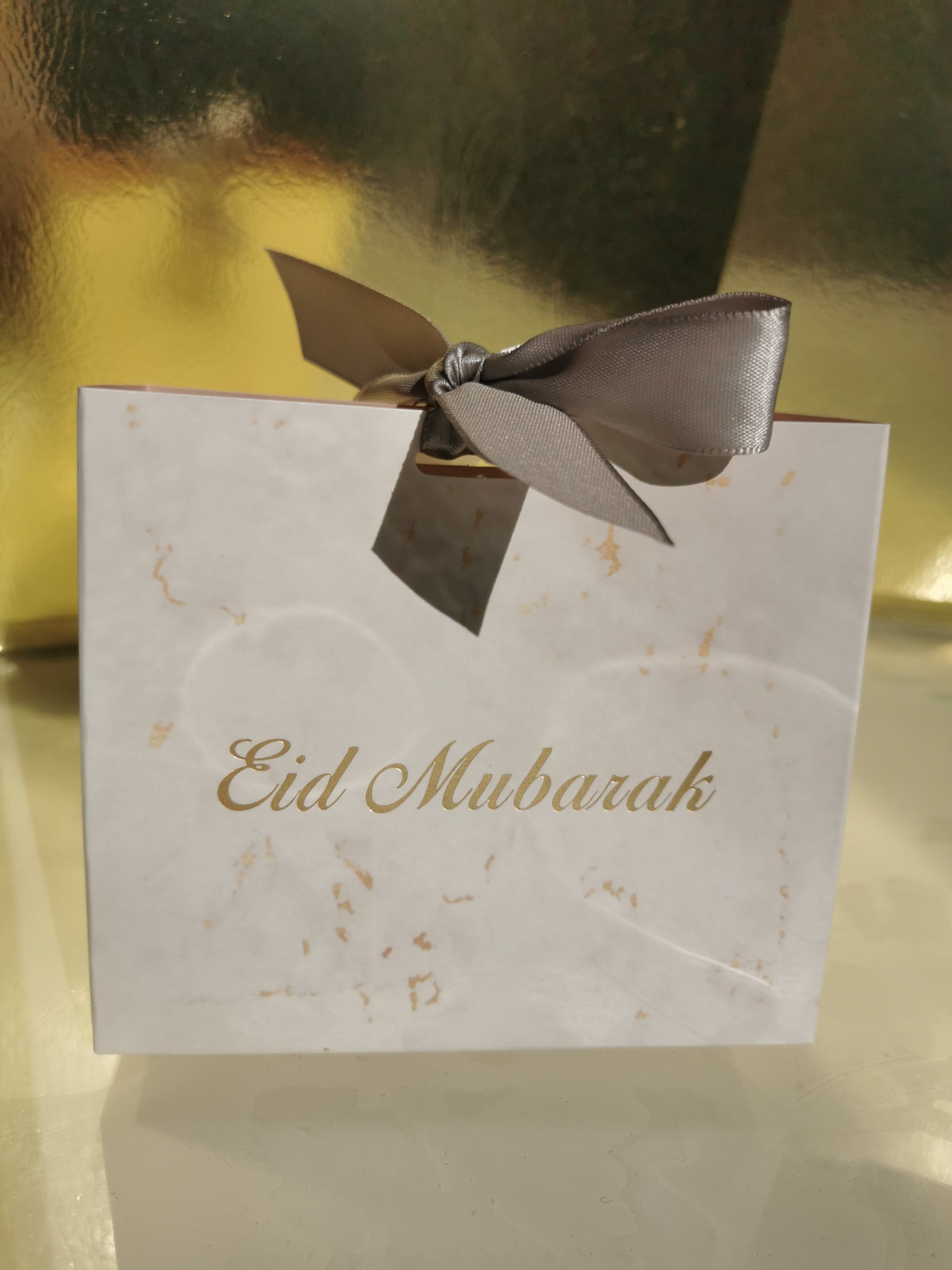 Sacs / boîtes à friandises Eid Mubarak Argentés