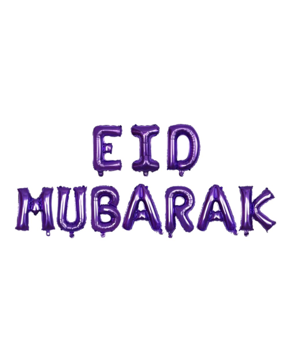 Ballons lettres Eid Mubarak - Violet - Happy Muz Deco
