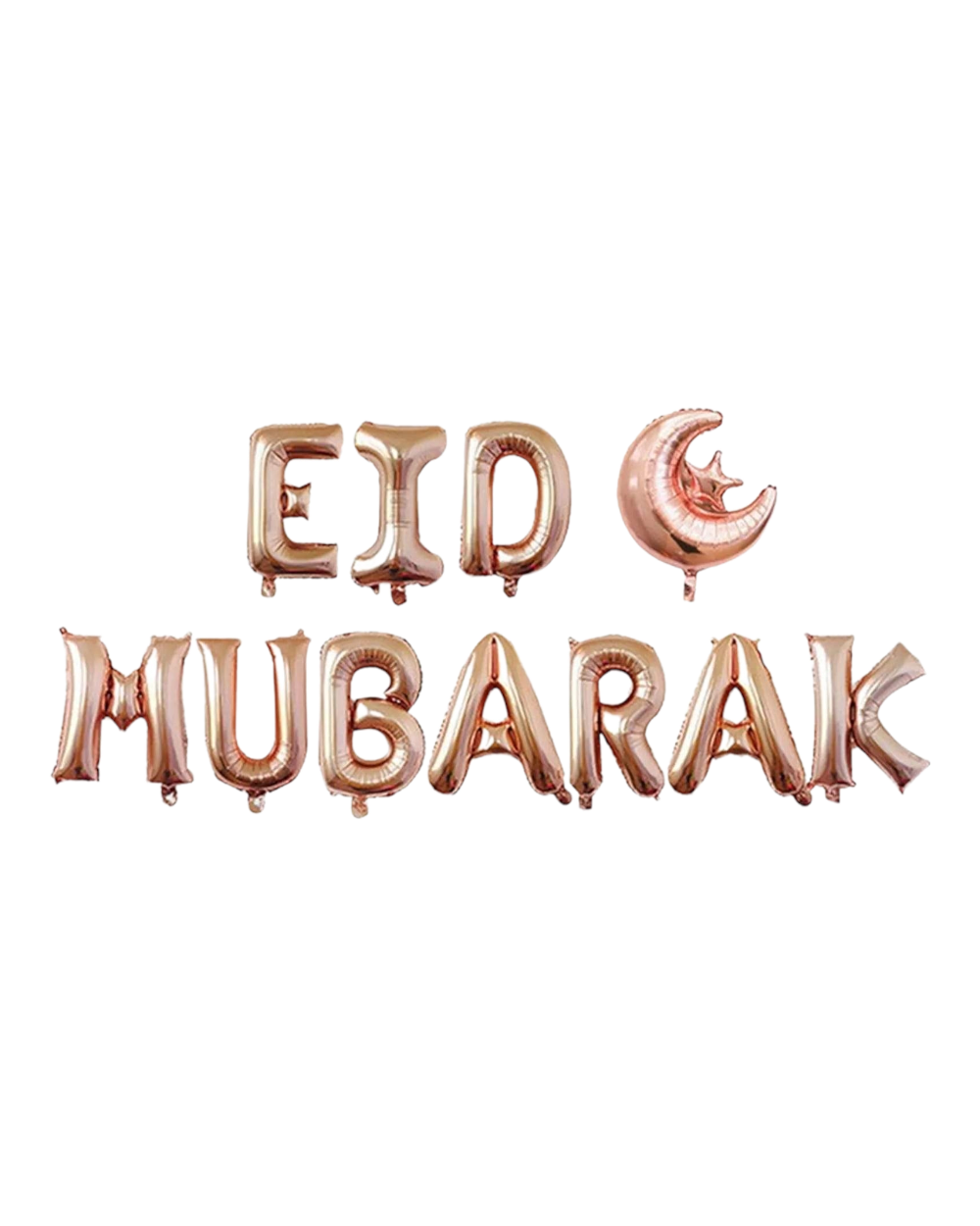 Ballons lettres eid mubarak Rose - Happy Muz Deco