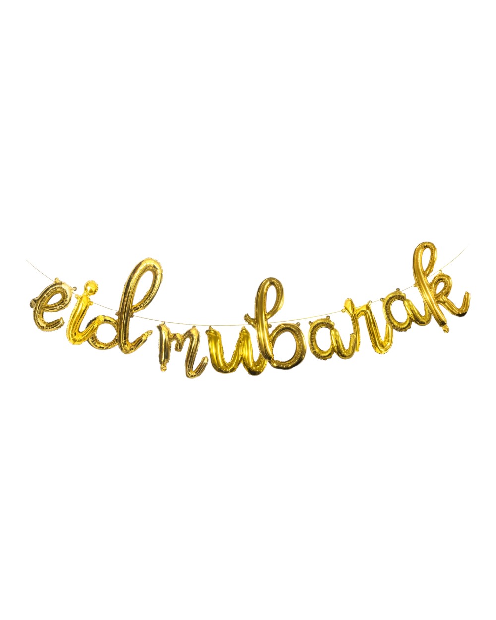 Ballons lettres minuscules eid mubarak | Dore eid mubarak lettres | Eid Mubarak Deco 