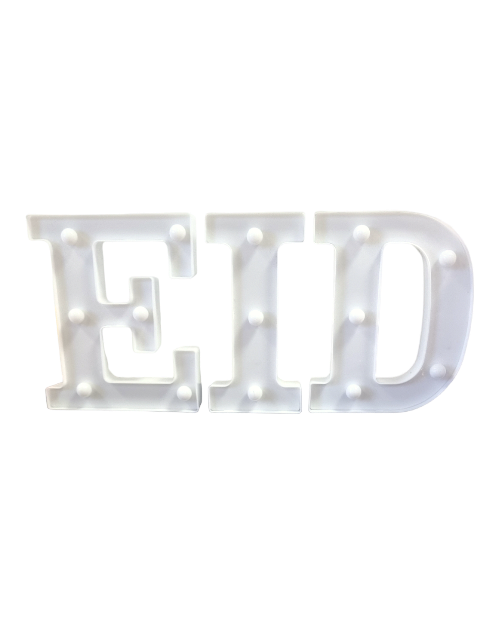 Lettres lumineuses Eid - Blanc - Happy Muz Deco