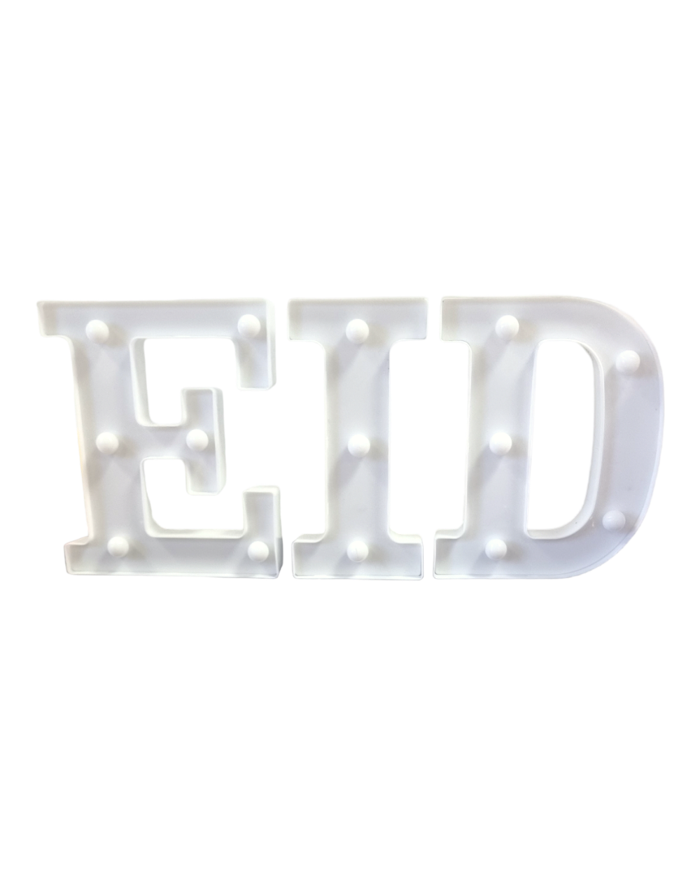 Eid light letters - White