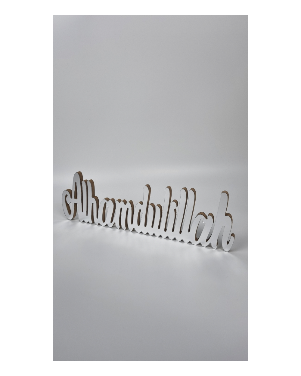 Alhamdulillah decorative letters with mirror effect - Silver