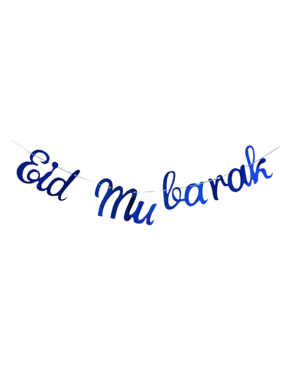 Banderole brillante Eid Mubarak - Bleu - Happy Muz Deco