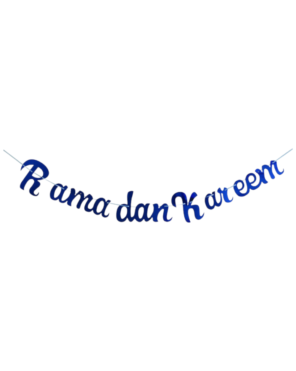 Banderole brillante Ramadan Kareem - Bleu - Happy Muz Deco