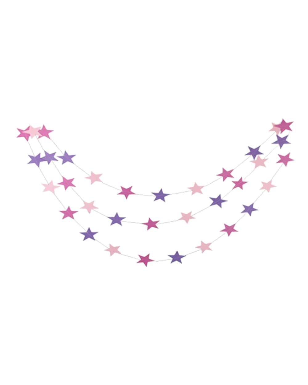Banderole étoilée - Violet, lavande et rose - Happy Muz Deco