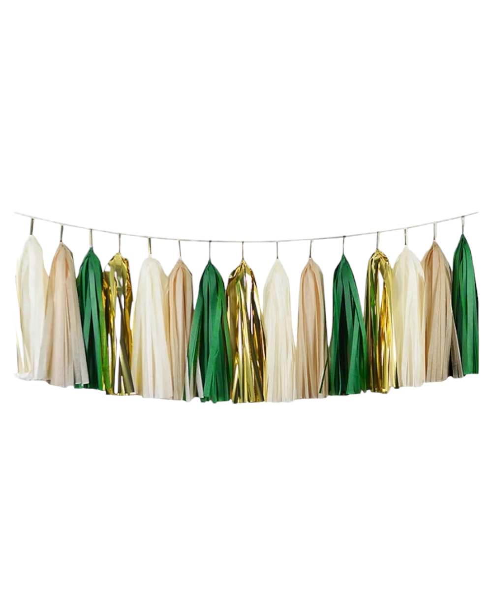 Guirlande de pompons en papier de soie - Vert - Happy Muz Deco