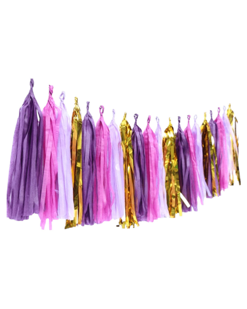 Guirlande de pompons en papier de soie - Violet - Happy Muz Deco