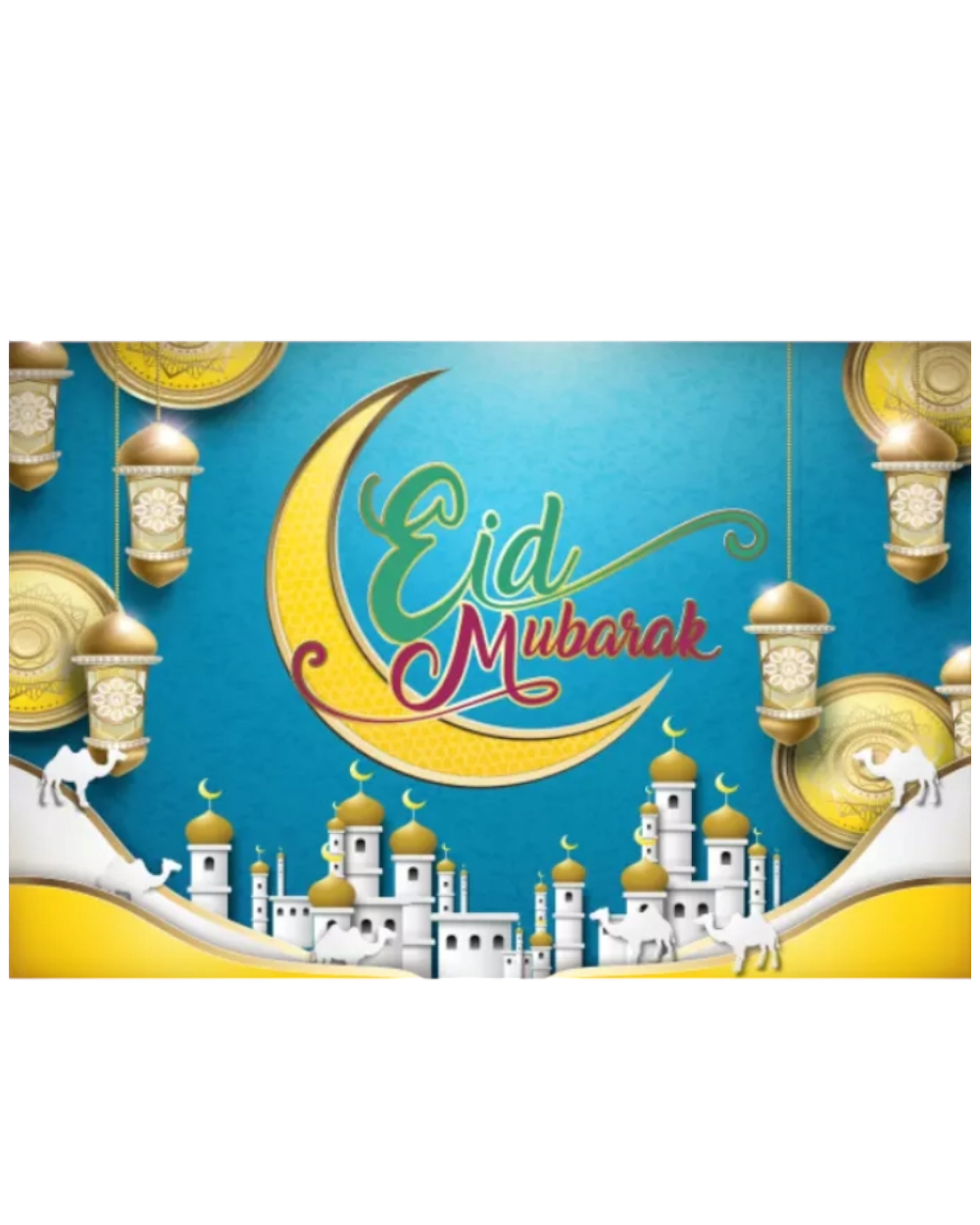 Poster Eid Mubarak - Happy Muz Deco