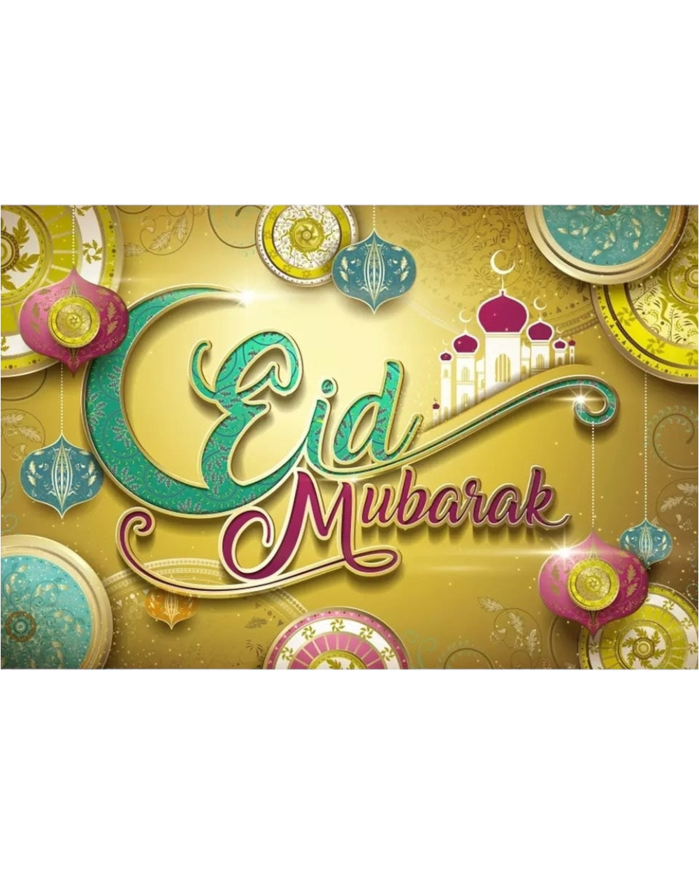 Poster Eid Mubarak doré