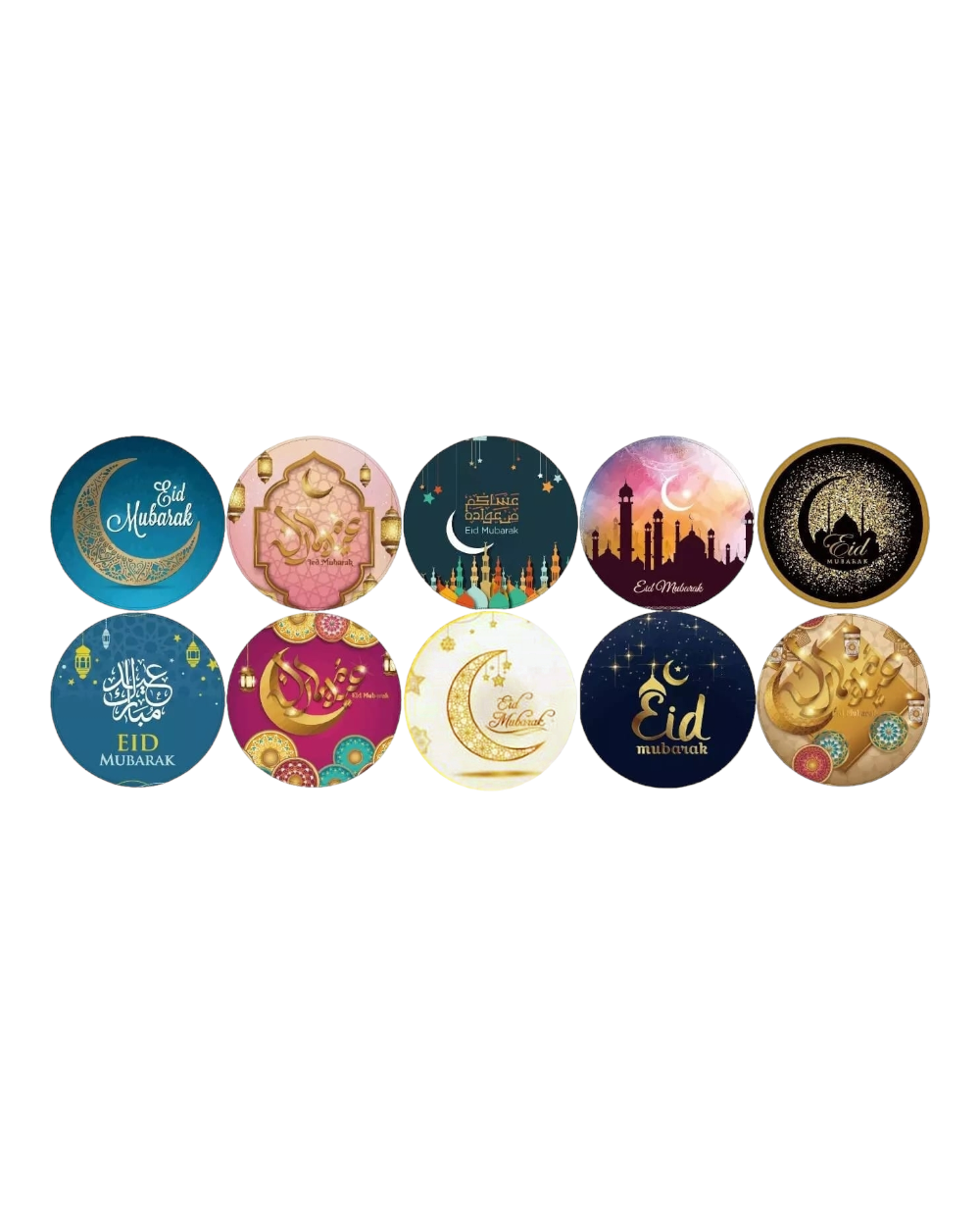 Stickers Eid Mubarak x 10 - Happy Muz Deco