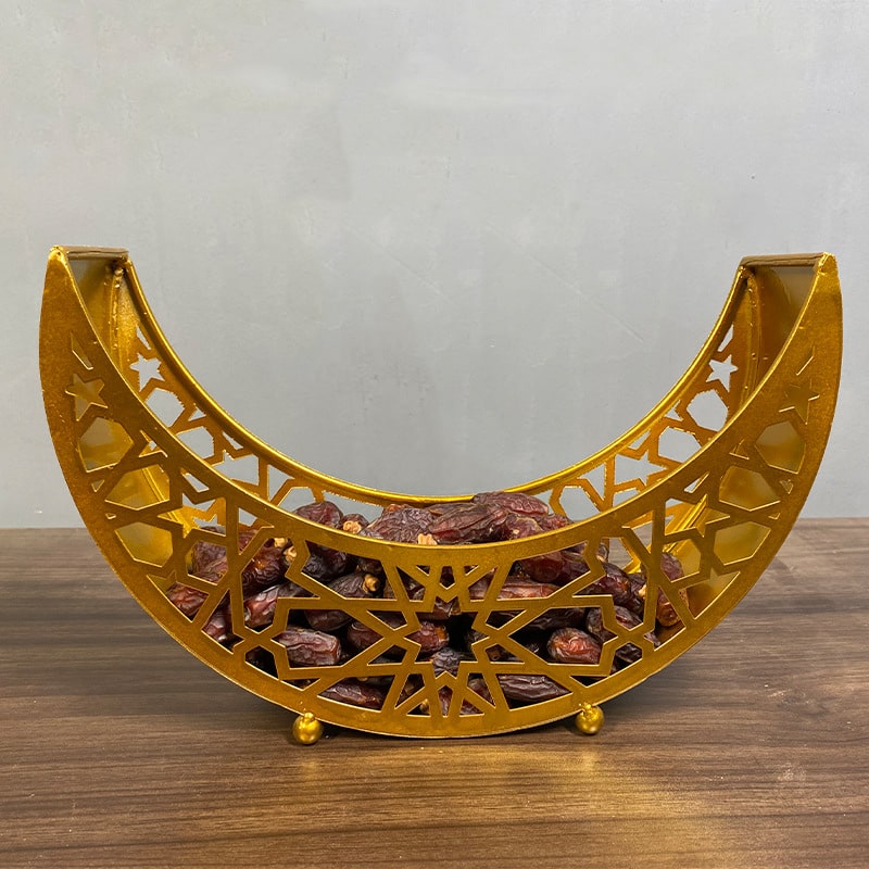 plateau en metal dore | Deco de Table | decoration eid mubarak ramadan 2022