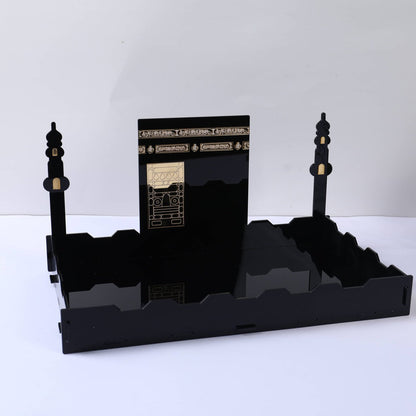 Plateau Kaaba en Acrylique - Noir et doré