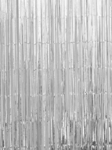 Rideau a franges decoratif Argent B - Happy Muz Deco