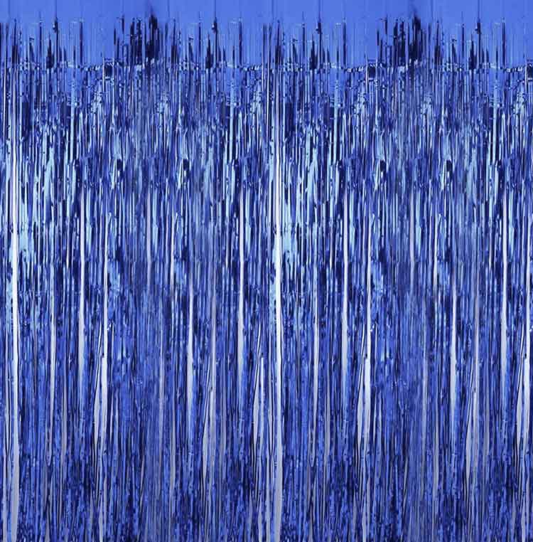 Rideau a franges decoratif Bleu A - Happy Muz Deco