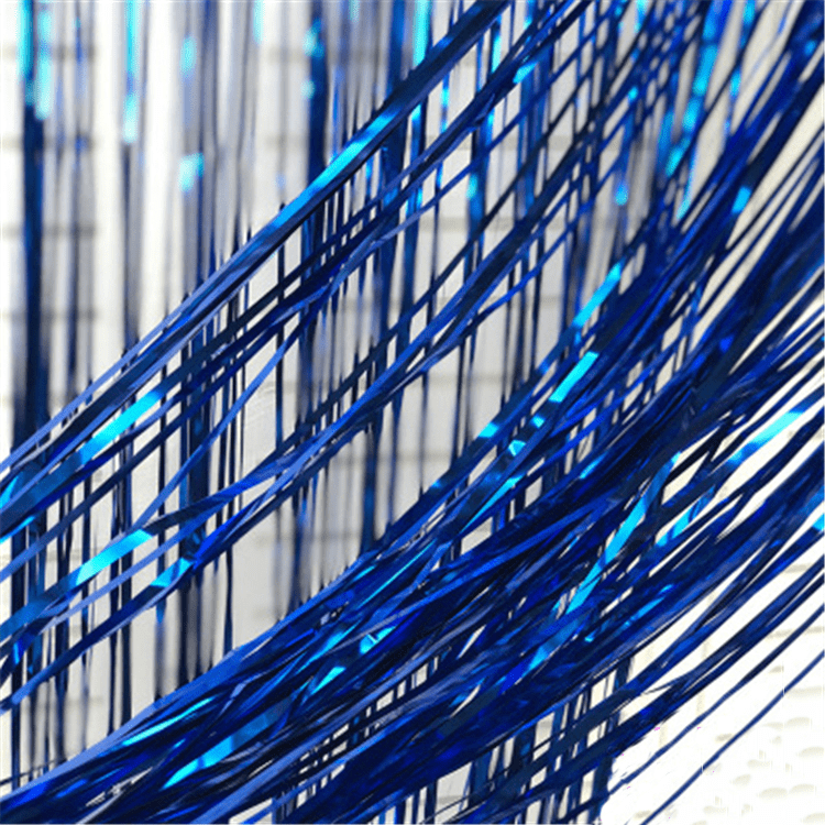 Rideau a franges decoratif Bleu B - Happy Muz Deco