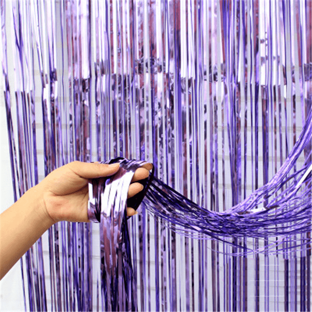 Rideau a franges decoratif Violet C - Happy Muz Deco