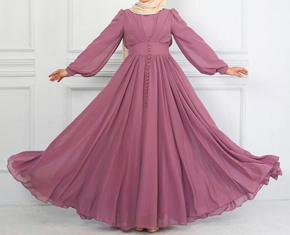 Niyya mastour long plum purple dress