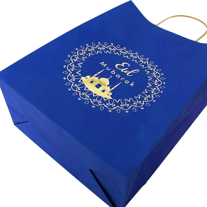 sac cadeaux bleu deco | Eid Accessories | Cute gift bags | sacs cadeaux en papier